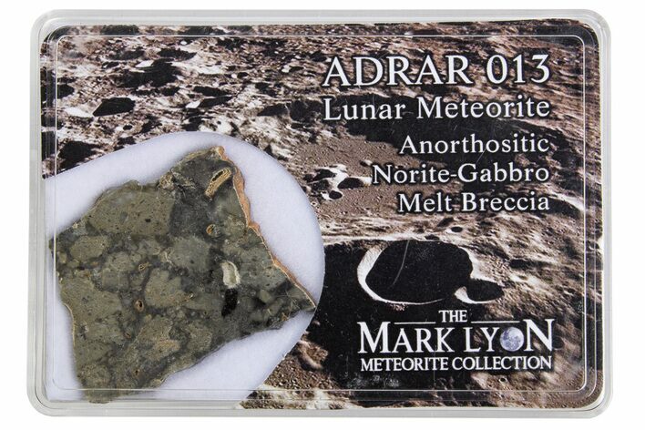 Polished Lunar Meteorite ( g) Slice - Adrar #301042